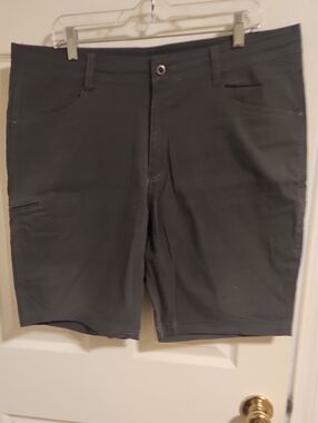 Hawke & Co Dark Gray Flat-Front Men's Shorts